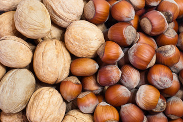Background of different nuts