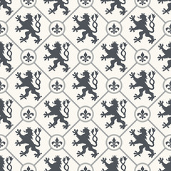 Heraldic vector background seamless