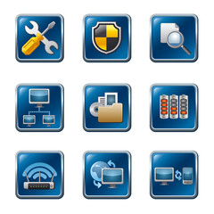 computer network icon set