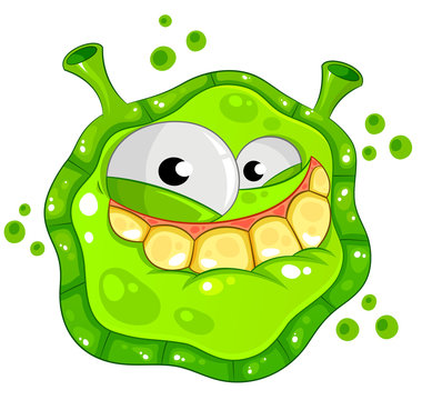 Vetor de funny cartoon germ do Stock | Adobe Stock