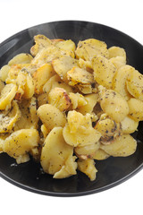 potatoes on a white background