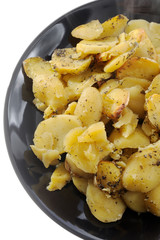 potatoes on a white background