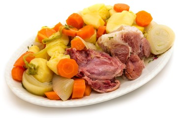 Jarret de porc demi-sel et légumes