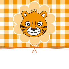Animal card.Tiger