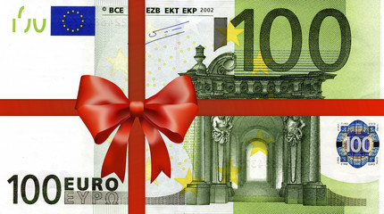 100 Euroschein mit Geschenkband