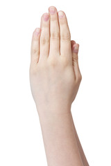 Obraz premium female teen hand praying