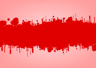 Grunge splashes red set vector