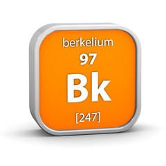 Berkelium material sign