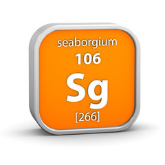 Seaborgium material sign