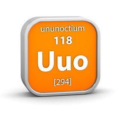 Ununoctium material sign