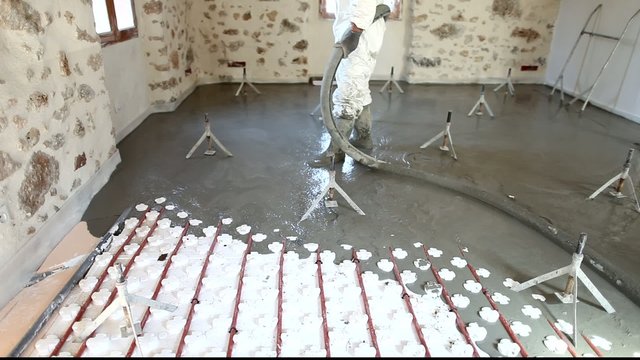 r&eacute;alisation d'une dalle b&eacute;ton