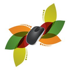 floral modern design and Wireless computer mouse