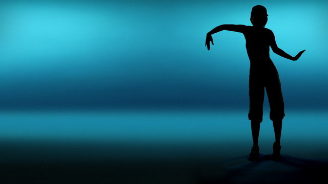 silhouette woman dancer