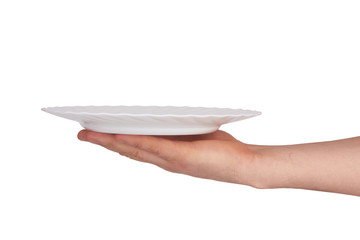 Fototapeta premium plate on hand