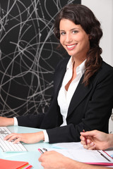 Businesswoman in office