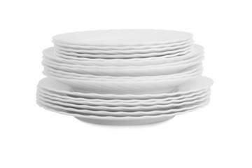 white plates