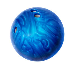 Naklejka premium Blue bowling ball