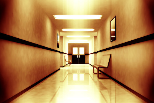 Scary Horror Hospital Corridor