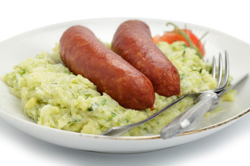 Wirsinggemüse mit Metturst