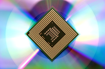 Microprocessor. Electronic micro chip