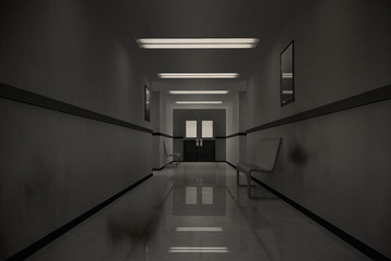 Scary Horror Hospital Corridor - 51121630