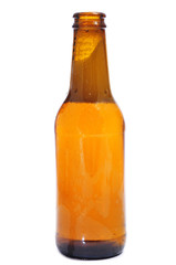 a bottle of beer on a white background