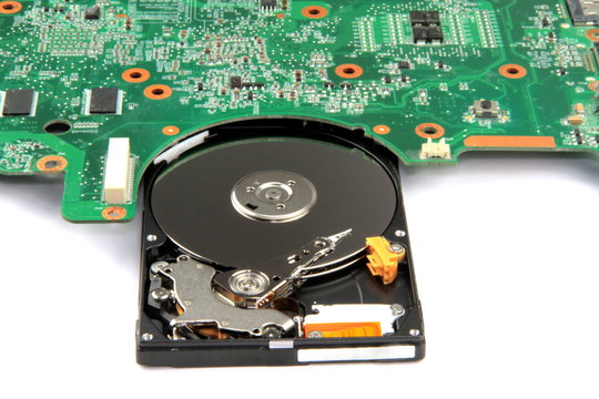 Electronic Circuit  - Motherboard and harddisk