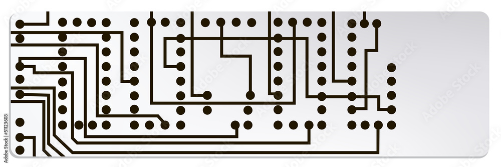 Poster techno circuit web banners. eps10 vector illustration