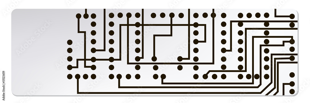 Poster techno circuit web banners. eps10 vector illustration