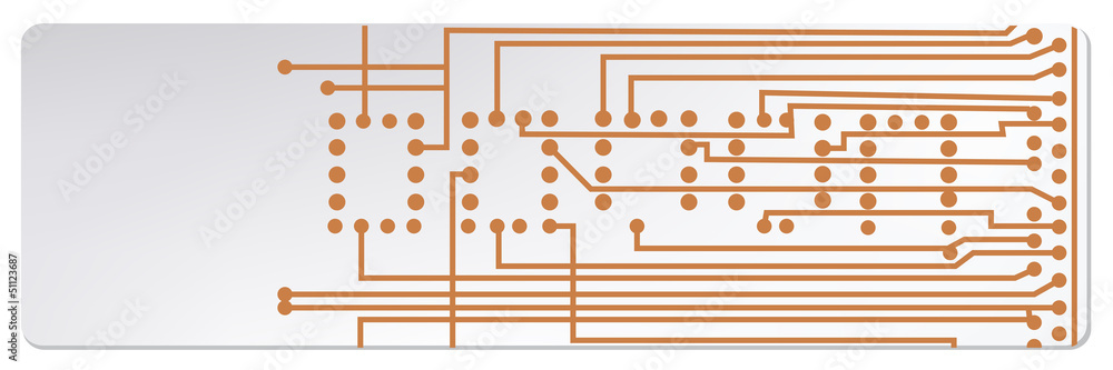 Poster techno circuit web banners. eps10 vector illustration