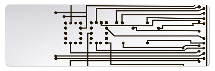 web circuit board techno banner. eps10 vector illustration