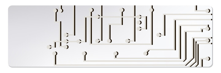 web circuit board techno banner. eps10 vector illustration