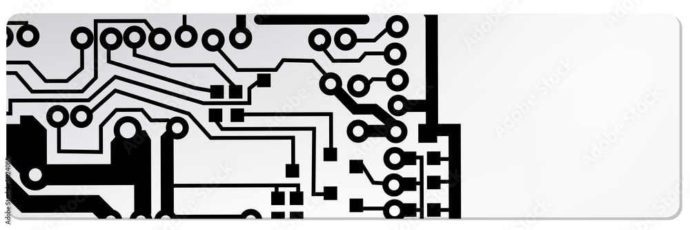 Poster techno circuit web banners. eps10 vector illustration