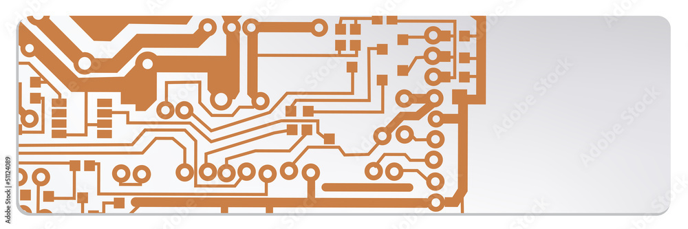 Poster techno circuit web banners. eps10 vector illustration