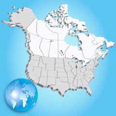 North America Vector Map
