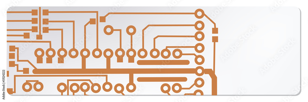 Poster techno circuit web banners. eps10 vector illustration