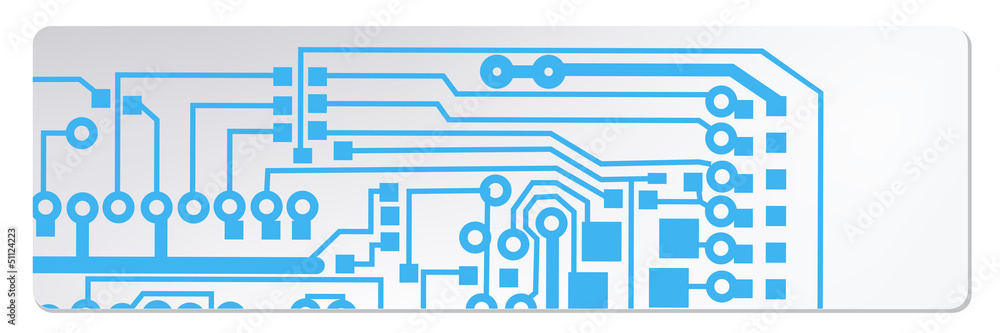 Poster techno circuit web banners. eps10 vector illustration