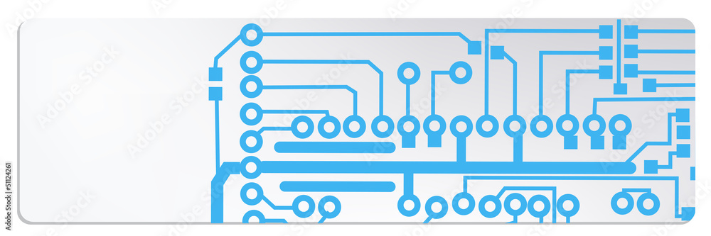 Poster techno circuit web banners. eps10 vector illustration