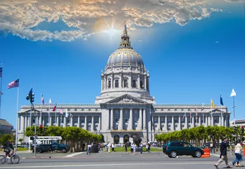 Zelfklevend Fotobehang The City Hall in San Francisco © dade72