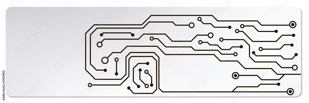 Poster techno circuit web banners. eps10 vector illustration