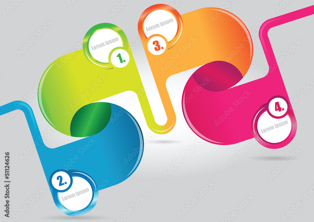 Aufkleber abstract color vector infographics background