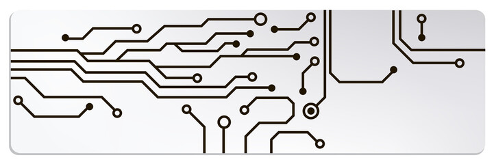 web circuit board techno banner. eps10 vector illustration