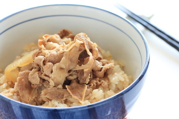 japanese cuisine, simmered beef Gyodon