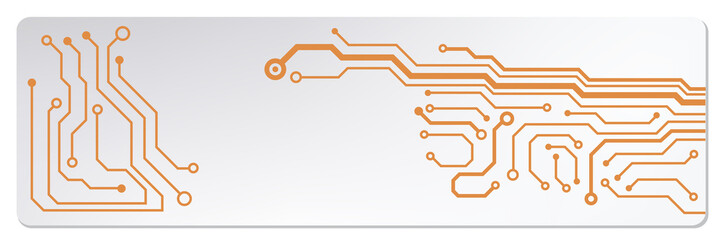 web circuit board techno banner. eps10 vector illustration