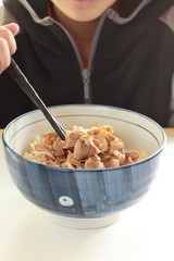 japanese cuisine, simmered beef Gyodon