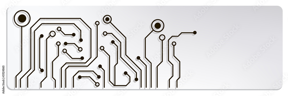 Poster techno circuit web banners. eps10 vector illustration