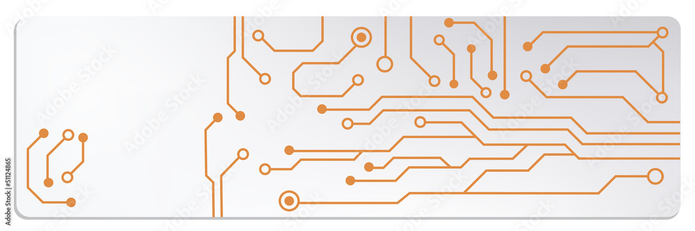 Poster techno circuit web banners. eps10 vector illustration