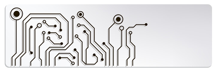 techno circuit web banners. EPS10 vector illustration