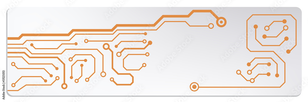 Poster techno circuit web banners. eps10 vector illustration