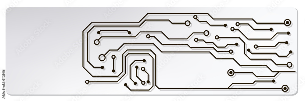Poster techno circuit web banners. EPS10 vector illustration